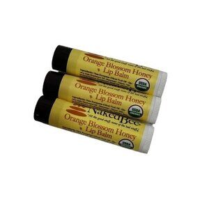 The Naked Bee Gift Set Of 3 Orange & Honey Lip Balms Lip Moisturizers NWT